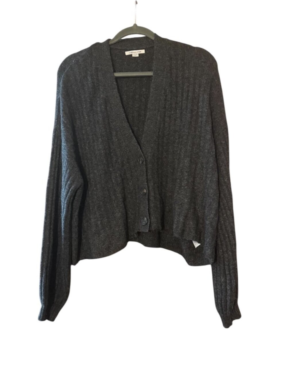 American Eagle Soft & Sexy Charcoal Gray Button Front Cardigan Sweater Women's M